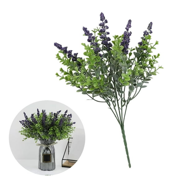 Lavender Flower For Decoration Faux Plant Leaves Greenery Outdoor Flowers Dried Lavender Artificial Leaves Decorations Decorative Plastic