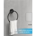 thumbnail image 3 of Towel Ring Hand Towel Ring Towel Ring Holder Matte Black Zinc Alloy and Stainless Steel 1pc Simple Round for Kitchen and Bathroom Wall Mount Towel Racks Heavy Duty Storage, 3 of 5