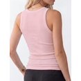 thumbnail image 5 of Ribbed Tank Tops for Women, High Neck Sleeveless Racerback, Slim Fit Long Basic Knit Casual Layering Shirts, 5 of 6