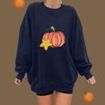 thumbnail image 1 of ICHUANYI Clearance Dama Clásico de Halloween impreso círculo con mangas largas camiseta deportiva suelta ICHUANYI WER202308170018, 1 of 7