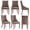 Brown, variant on MIKIBAMA Linen Channel Tufted Kitchen Dining Chairs Set of 6 with Solid Wood Legs