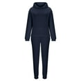 thumbnail image 2 of Yeaiivve Womens Lounge Sweatsuit Sets 2 Piece Fall Outfits Oversized Pullover Hoodie and Jogging Sweatpants Y2K Tracksuit Black S, 2 of 6