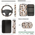 thumbnail image 6 of XYZCANDO Spider Web 14 Pack Car Seat Covers Full Set Steering Wheel Cover Auto Center Console Pad Seat Belt Pads Headrest Covers Cup Coasters for Most Cars SUVs Sedans, 6 of 7