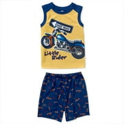 Faded Glory - Infant Boys' Little Rider 2-Piece Pajamas Set