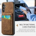 thumbnail image 6 of Dteck Shockproof Case for Samsung Galaxy S23 FE 2023, Magnetic Wallet Card Holder Flip Stand Wallet Case Compatible with Women Men with RFID Blocking Slim Durable Leather Flip Wallet Phone Case,Brown, 6 of 8
