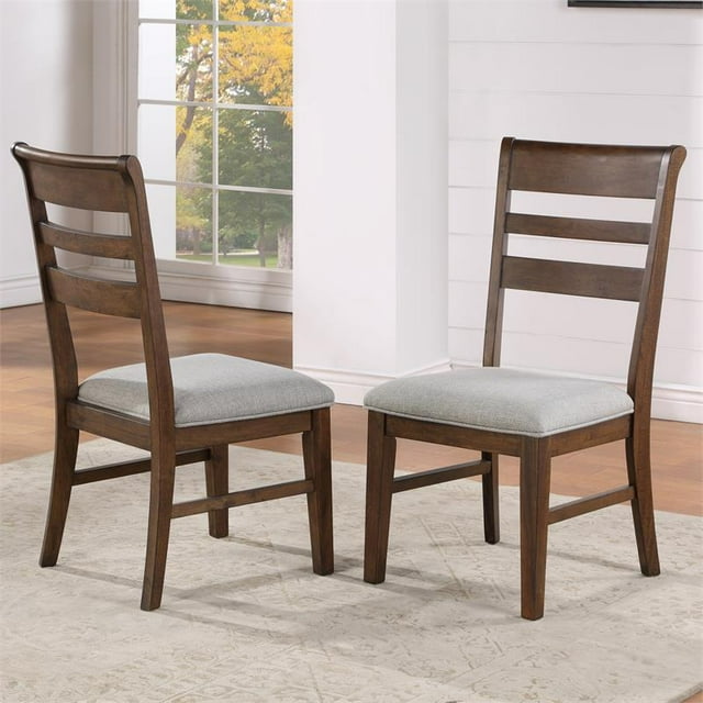 Steve Silver Ora Warm Brown Walnut Wood Side Chair
