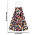 thumbnail image 6 of Yayeee Kitchen Hanging Hand Towels Set of 2 with Loop Bathroom Absorbent Tie Towel, Small Colorful Flower, 6 of 7