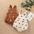 thumbnail image 2 of Mamelucos para niños recién nacidos, bebés, niños y niñas, monos de lino y algodón con estampado de sol, monos con tirantes, trajes para el sol, ropa de verano para bebés, 2 of 5