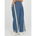 thumbnail image 3 of Women's Baggy Wide Leg Pants Casual Drawstring Elastic Waisted Contrast Color Workout Y2K Track Pants, 3 of 6