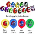 thumbnail image 4 of Superhero Theme Party Among Us Balloon Set Cake Insert Flag Banner Combination Balloons, 4 of 4