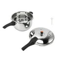 thumbnail image 2 of Stainless Steel Pressure Cooker, Electric Multi Cooker, Explosion Proof Household Pressure Cooker with Pressure Limiting Valve Handle for Open Flame, 2 of 7