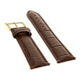 thumbnail image 2 of 22MM LEATHER STRAP BAND FOR OMEGA SEAMASTER PLANET SPEEDMASTER MOON L/BROWN GOLD, 2 of 2