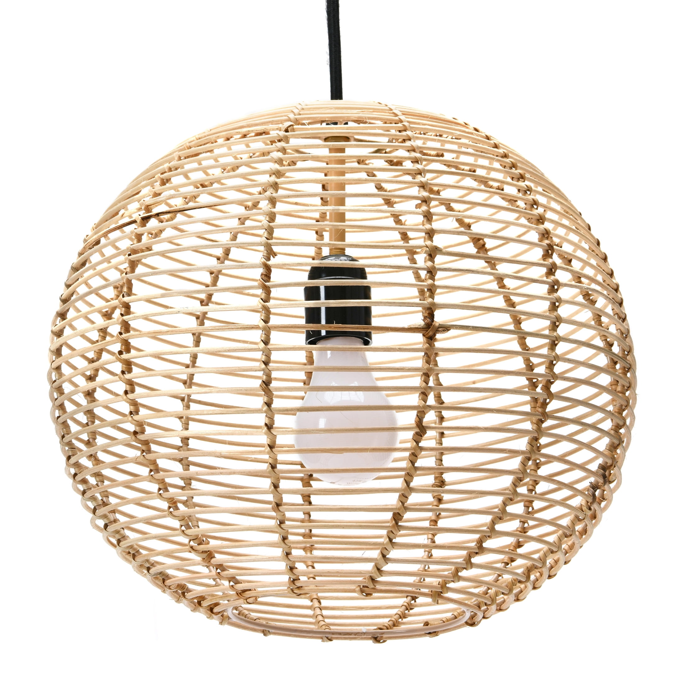 Creative Co-Op Modern Boho Hand Woven Rattan Ceiling Light, Natural