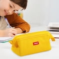 thumbnail image 2 of Cartuchera Estuche para bolígrafos unisex Color sólido Tela Oxford Oficinas Útiles escolares (Amarillo), 2 of 5