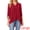 Red, variant on Women's High Low Tops 3/4 Bell Sleeve V Neck Chiffon Blouse XL Navy Blue