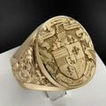 thumbnail image 6 of Crown Lion Carving Filled Royal Ring for Men Finger Bands Cool Masculine 14K Yellow Gold Trendy Jewelry, 6 of 7