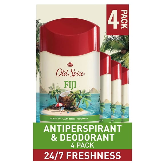 Old Spice Fiji Antiperspirant Deodorant, Palm Tree   Coconut, 2.6 Oz (Pack of 4)