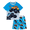 Monster Jam Blue, variant on Ninja Turtles 2-Piece Short Sleeve and Short Pajama Set, Sizes 4-12