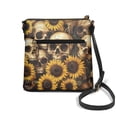 thumbnail image 2 of LedBack Skull Print Satchel Purse for Women Medium Size Leather Hobo Bag Crossbody Bag Zipper Shoulder Bag with Adjustable Strap for Travel Shopping Work, Yellow, 2 of 7