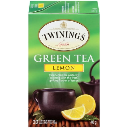 (6 Boxes) Twinings of London Green & Lemon Tea Bags, 20 (Best Twinings Green Tea Flavour)