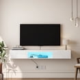 thumbnail image 5 of Floating TV Stand with 16 - Color LEDs for 55 - 65 Inch TVs in Living Room Stores TV Components and Books, 5 of 5