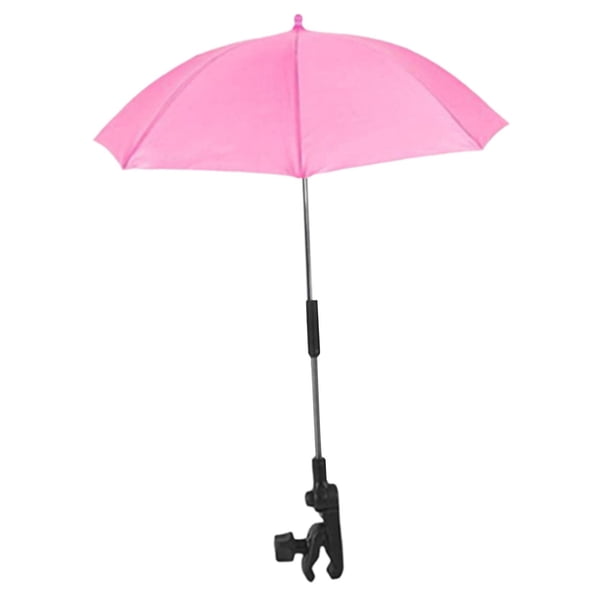Sombrilla para cochecito, silla de playa, sombrillas para exteriores, multiusos, portátil, para exteriores Rosa