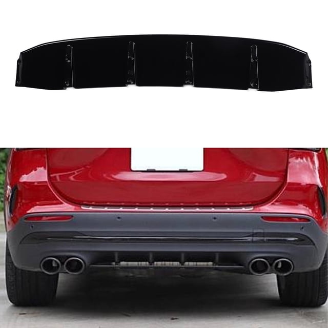 Alerón De Parachoques, Difusor De Parachoques Trasero ABS Resistente A La Abrasión Ajuste Perfecto Instalación Rápida Negro Brillante Para GLA Clase H247 AMG-Line GLA35 GLA45