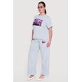 thumbnail image 3 of Women's Plus Size Acid Wash Los Angeles Graphic Crew Neck T-Shirt, 3 of 4