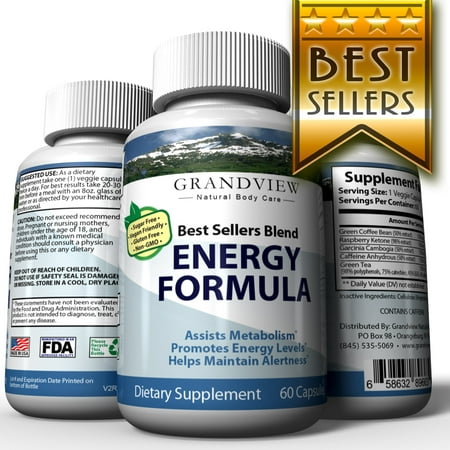 Best Sellers Blend Energy Formula - Promotes Fat Cell Breakdown Suppresses Appetite Boost Metabolism Enhances Weight Loss Increases (Best Vegan Foods For Weight Gain)