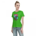 thumbnail image 4 of ALLNOB Women's Standard Short Sleeve T-Shirt 150g Green, 4 of 8