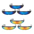 thumbnail image 1 of Gafas de sol divertidas Hugo 80s Futuristic Narrow Lentes Espejadas, 1 of 10