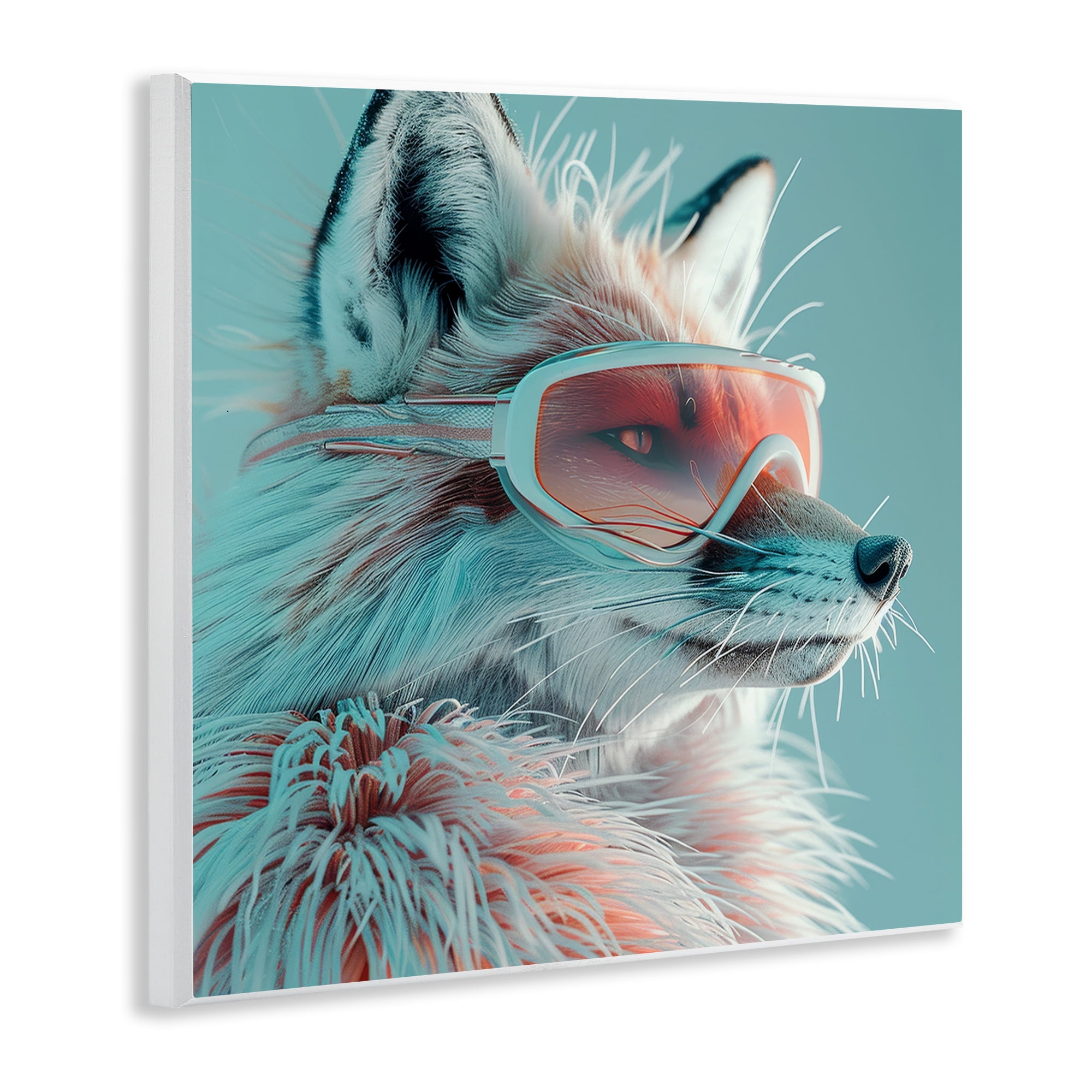 Stupell Industries Winter Whimsy Fox Animals Painting Unframed Art Print Wall Art, 12 x 12