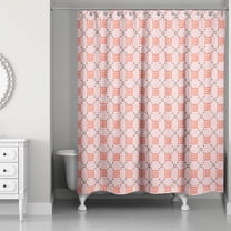 Creative Products Pink Cross-Stitch Printed Pattern 71x74 Shower Curtain