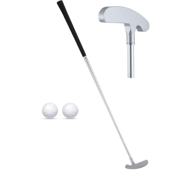 Lsupdaol 1 Sets Golf Putter Two Ways for Men Women Kids Club with 2 Practice Golf Balls for Left or Right Handed Golfers Indoor Outdoor