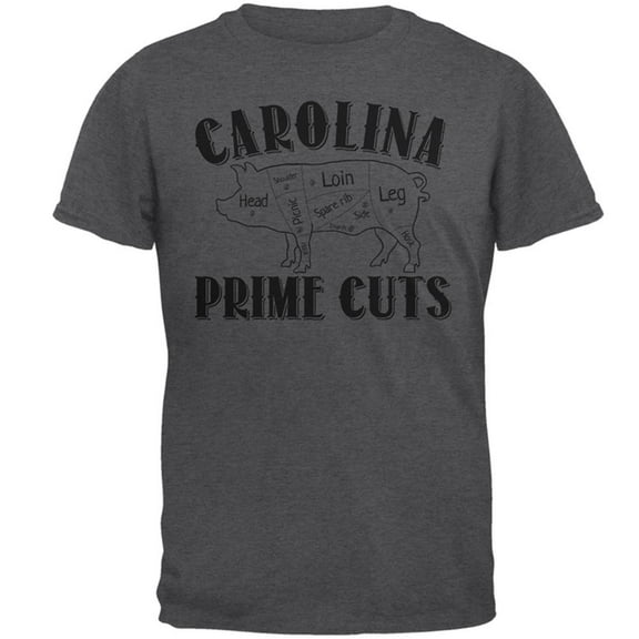 Carolina Prime Cuts Mens T Shirt Dark Heather X-LG