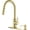 Brushed Gold, variant on Oil Rubbed Bronze Kitchen Faucet with Pull Down Sprayer, High Arc Modern Classic Sink Faucet Stainless Steel with Deck Plate Fit for 1 or 3 Hole for Pot Filler Bar Farmhouse Laundry Rv, ORB