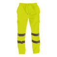 thumbnail image 3 of Men's Reflective Strip Sanitation Work Uniform Fleece Pants, Casual Sports Trousers for Safety and Visibility During Night Work or Outdoor Activities,Green,XL, 3 of 5