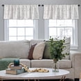 thumbnail image 4 of LALILO Kitchen Curtain Valance Cute Little White Kawaii Rod Pocket Window Curtain 52"x 18" Set of 2, 4 of 5