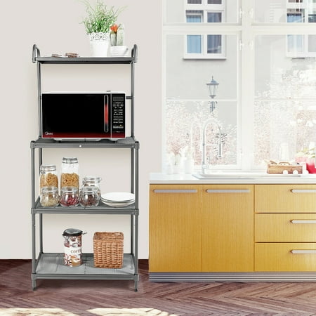 4 Tier Baker S Rack Microwave Oven Stand Shelves Kitchen Storage