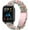 Pink Green, variant on Resin Band Compatible with Amazfit Active/GTS 3/GTS 4/GTR Mini/GTS 2/ GTS 2e/ GTS 2 Mini/GTS 4 Mini Bands, 20mm Replacement Adjustable Band for Amazfit Bip U Pro/Bip 3/Bip Lite/Bip S/Bip S lite/Bip U