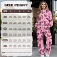 thumbnail image 5 of Renewold Valentine's Day Two Piece Lounge Sets for Women Drawstring Wide Leg Sweatpants Long Sleeve Pullover Matching Set Oversized Tracksuit Holiday Outfits, Heart Butterfly Print Pink, L, 5 of 7