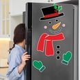 thumbnail image 3 of Imanes navideños para nevera con muñeco de nieve, imanes autoadhesivos grandes para nevera, decoraciones navideñas para el hogar para frigorífico, puerta de metal, garaje, armario Rojo Verde, 3 of 5