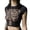 Black-M, variant on Skeleton Pattern Print Lounge Short Sleeve Top Elastic Waist Bodycon Short Cropped Shirts Round Neck T-shirt