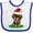 White and Royal, variant on Inktastic Christmas Dachshund Dog Santa Boys or Girls Baby Bib