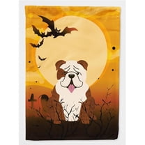Carolines Treasures BB4387GF Halloween English Bulldog Brindle White Flag Garden Size