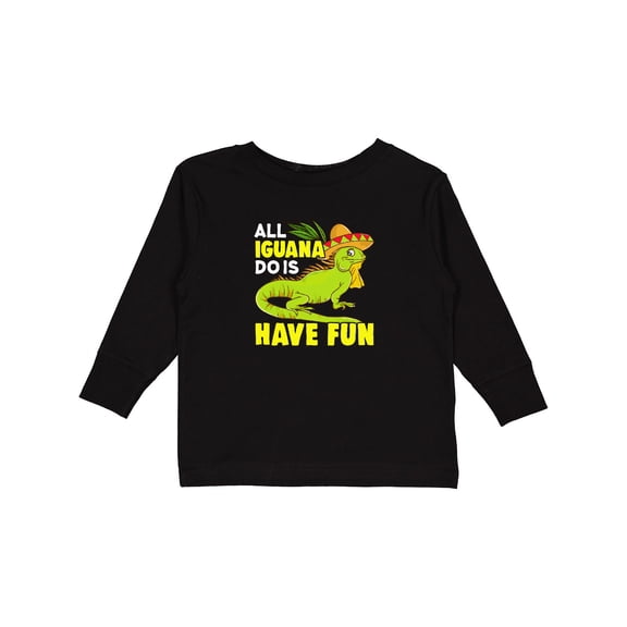 Inktastic Iguana Funny Pet Boys or Girls Long Sleeve Toddler T-Shirt