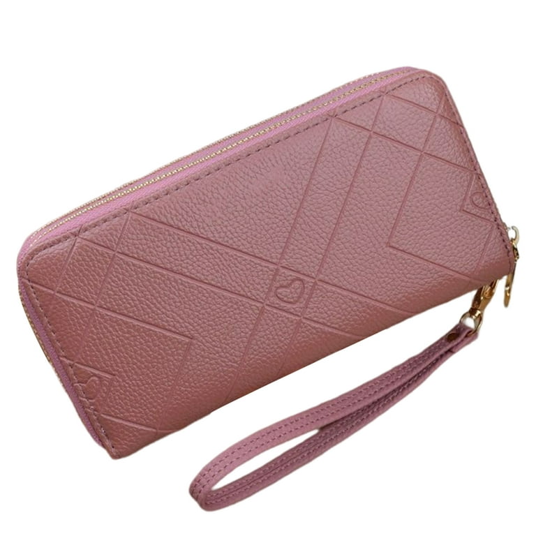 Lady Wallet Purse with Zippers Small and Light Simple and Elegant Design  for Female Shopping Dating Traveling Taro 