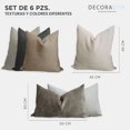 thumbnail image 3 of Set x6 Cojines Decorativos Sala Almohadas Decoracion Hogar, 3 of 7