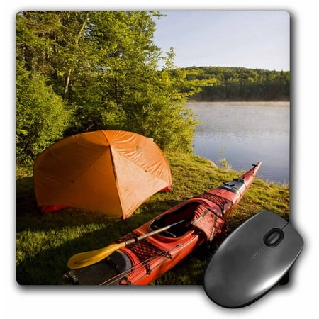 3dRose Kayak, camp tent, Mollidgewock SP, Errol NH - US30 JMO1255 - Jerry and Marcy Monkman - Mouse Pad, 8 by