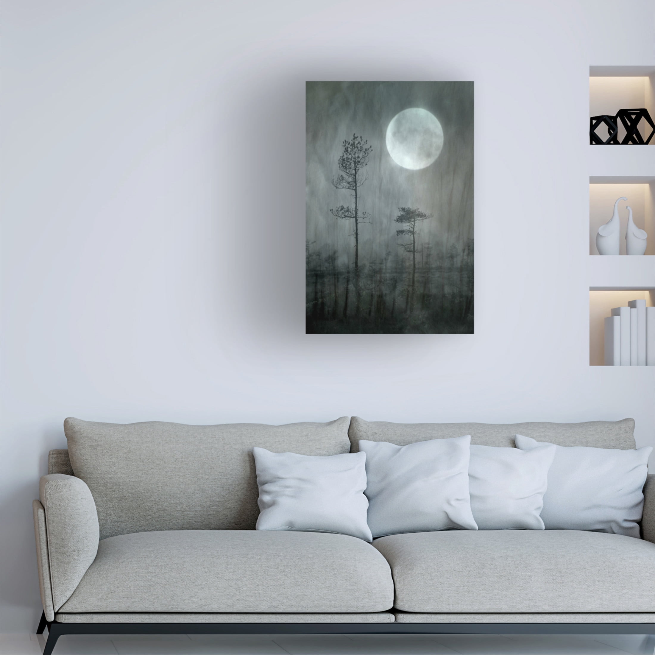 Canvas Wall Art - Christina Sillen 'Under The Moon' Wall Art for Living Room, Bedroom, or Office D?cor by Trademark Fine Art - 22 x 32 Inches